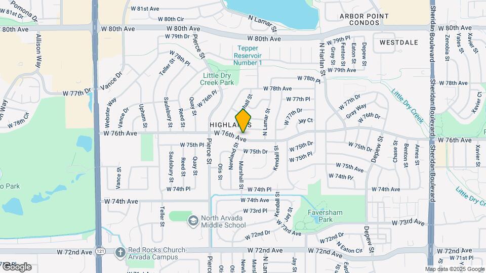 6463 W 76th Ave Map and Location Details