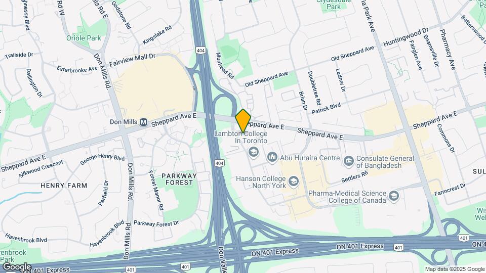 275-1275 Yorkland Rd Map and Location Details