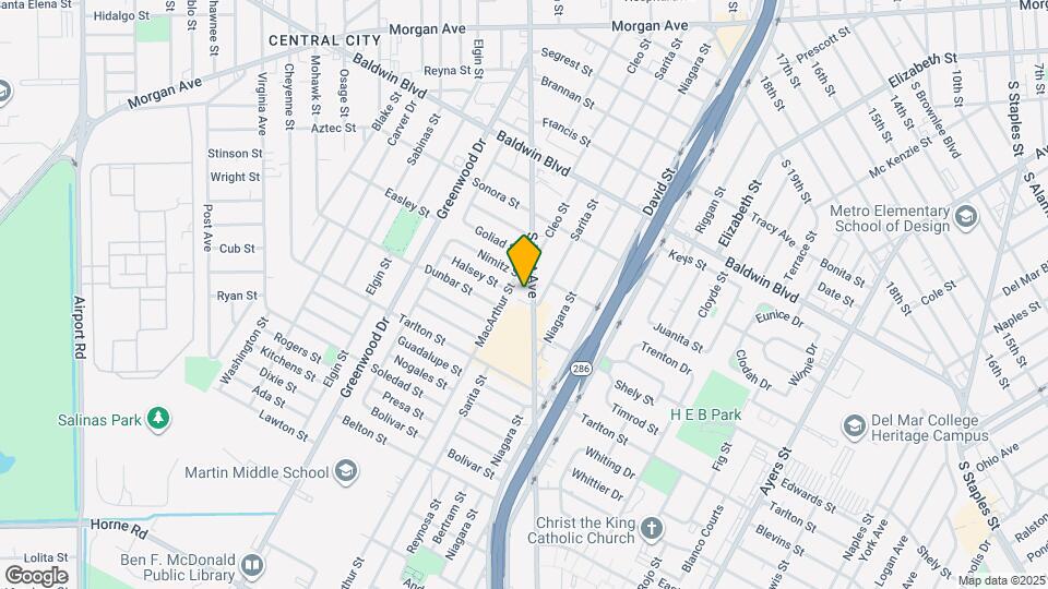 2921 S Port Ave Map and Location Details