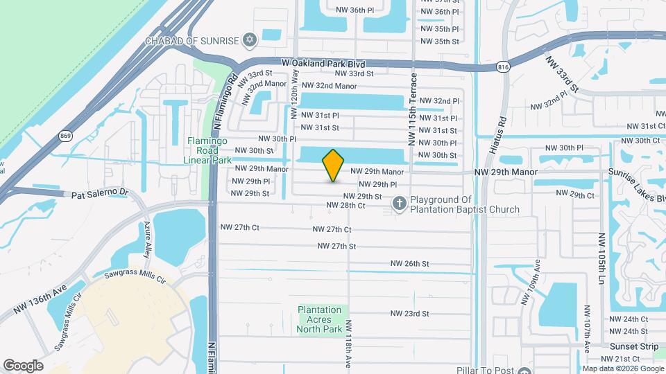 11860 NW 29th Pl Map and Location Details