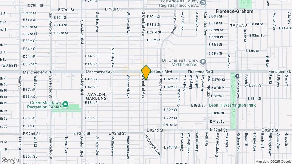 8708 S Central Ave Map and Location Details