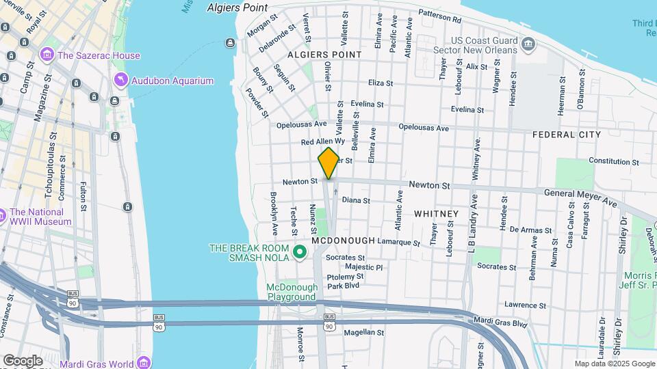 1004 Verret St Mapa y Detalles de la Ubicación