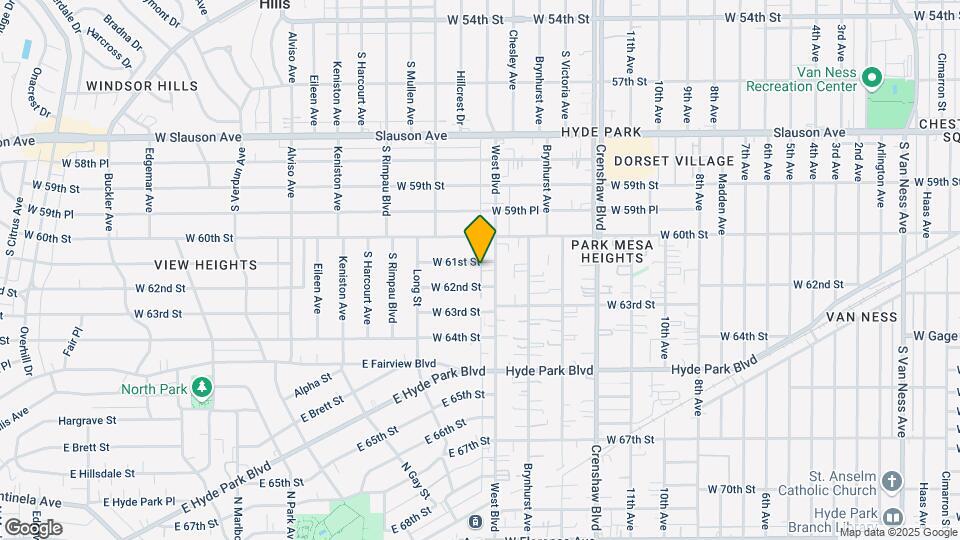 3616 W 61st St, Unit Studio Map and Location Details