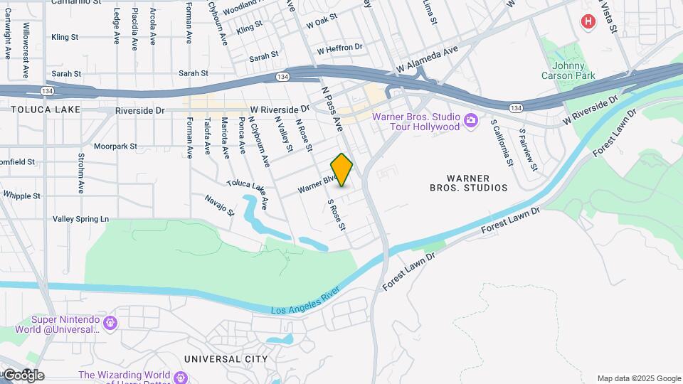 4129 W Toluca Lake Ave Map and Location Details