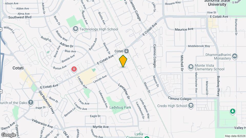 820 Lombard Way Map and Location Details