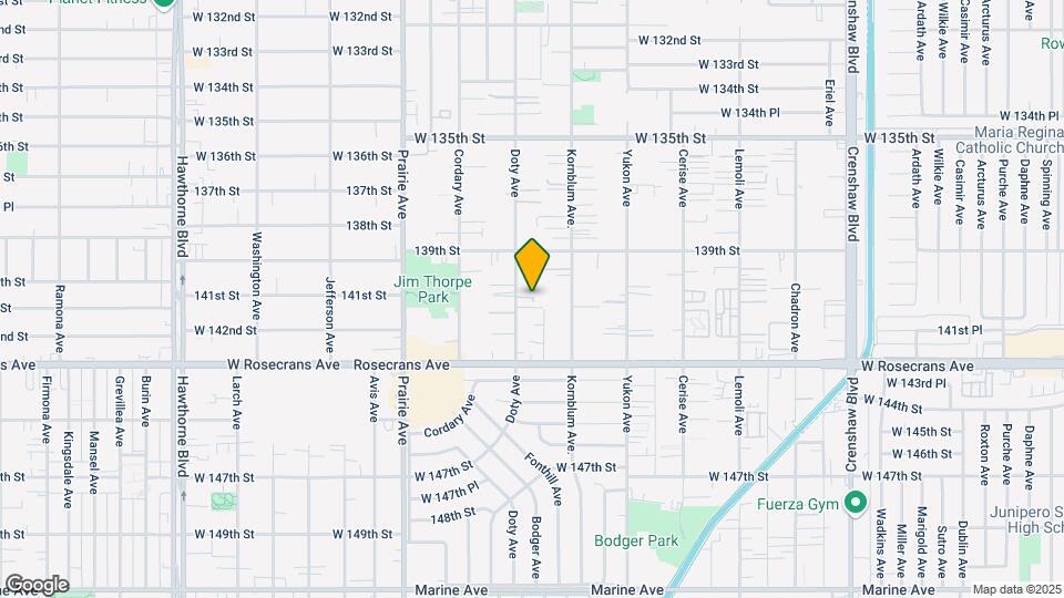 14012-14018 Doty Ave Mapa y Detalles de la Ubicación