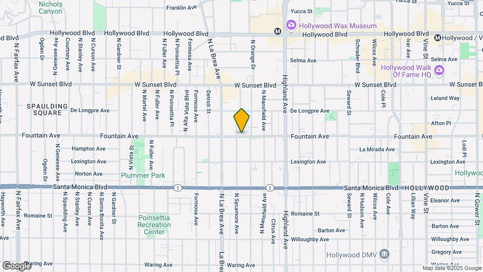 1300 N Sycamore Ave Mapa y Detalles de la Ubicación