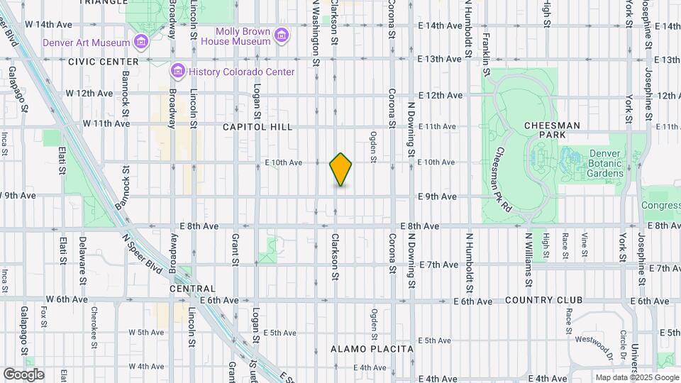 912 N Clarkson St Map and Location Details