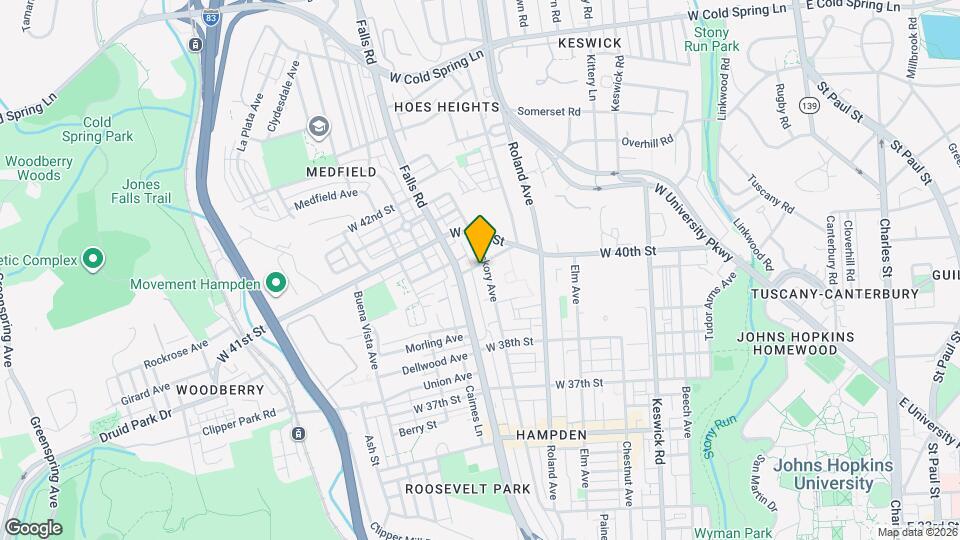 1109 W 40th St Map and Location Details