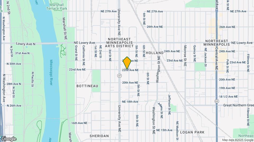 354 22nd Ave NE, Unit Second Floor Map and Location Details