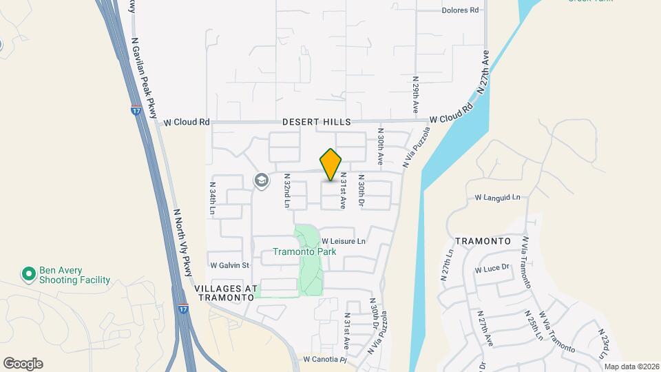 3117 W Espartero Way Mapa y Detalles de la Ubicación