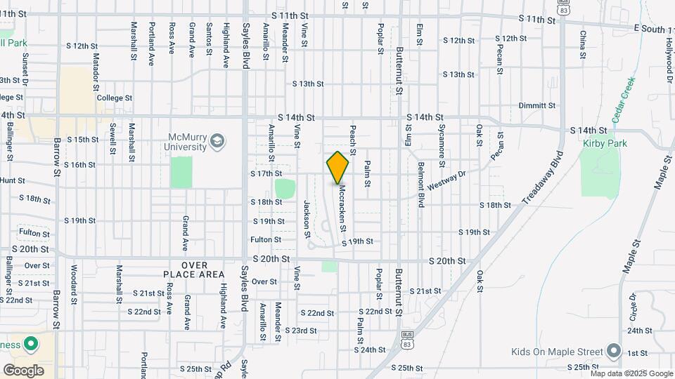 1726 Mccracken St Map and Location Details