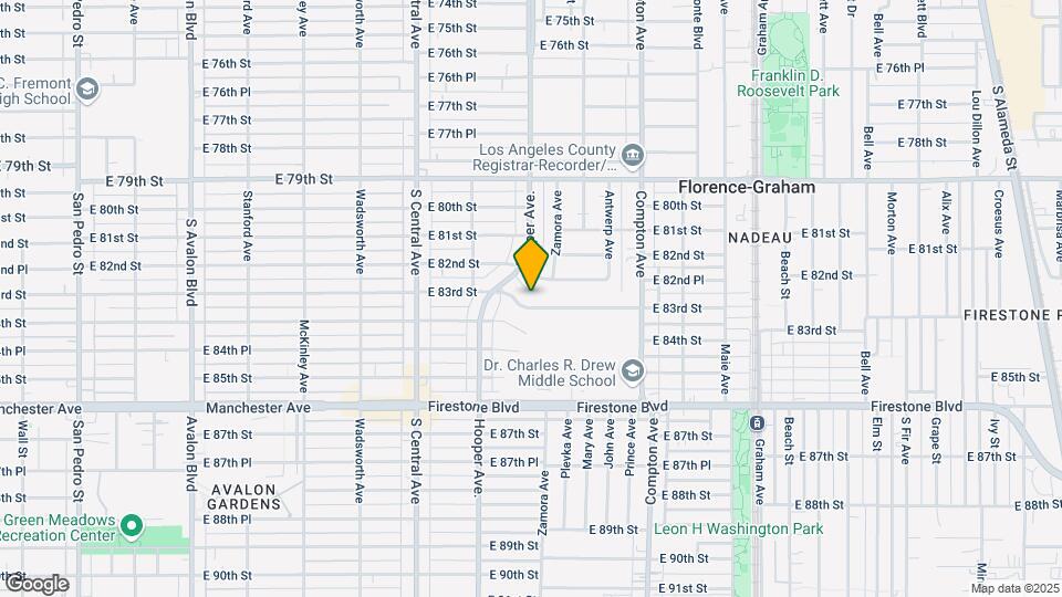 1301-1303 1/2 E. 83rd St. Mapa y Detalles de la Ubicación