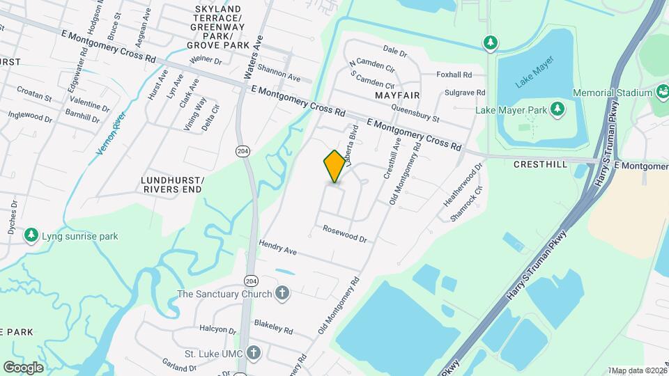 9611 Dunwoody Dr Map and Location Details