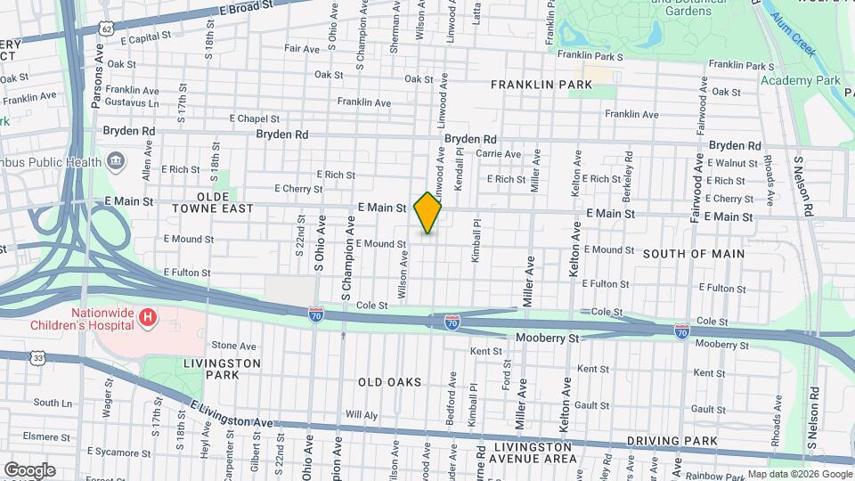 1242 E Mound St Map and Location Details