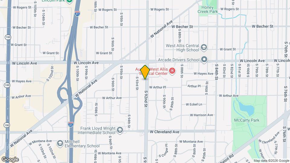 2395 S 92nd St Map and Location Details