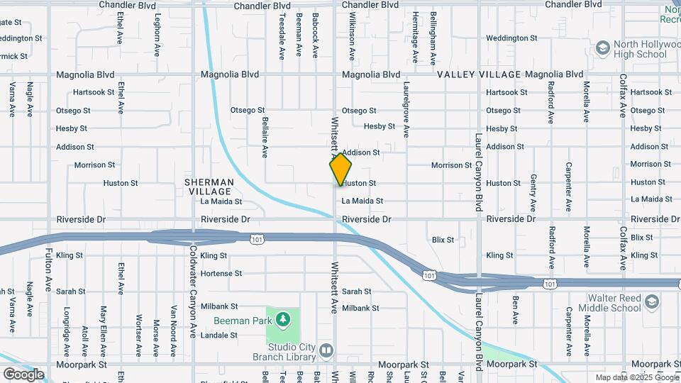 4844 Whitsett Ave Map and Location Details