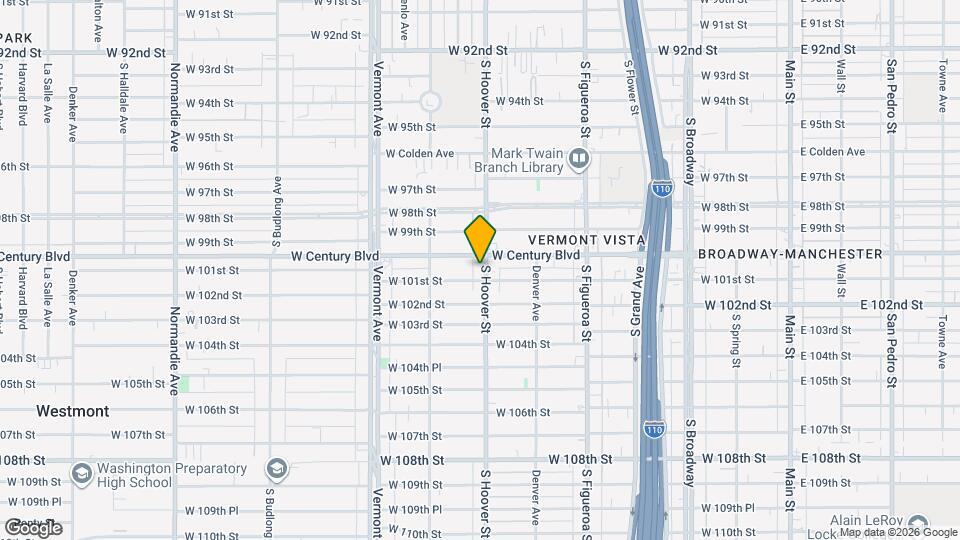 10019 S Hoover St Map and Location Details