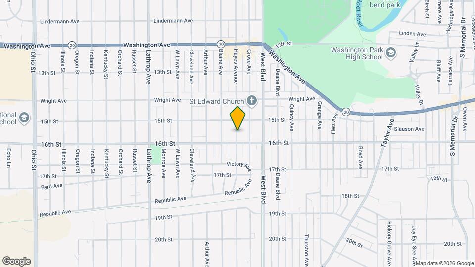 1527 Hayes Avenue Map and Location Details