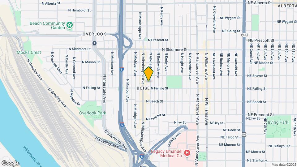 3929 N Albina Ave Map and Location Details