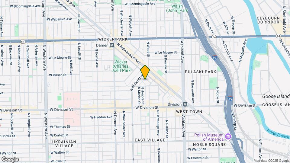1320 N Wicker Park Ave Map and Location Details