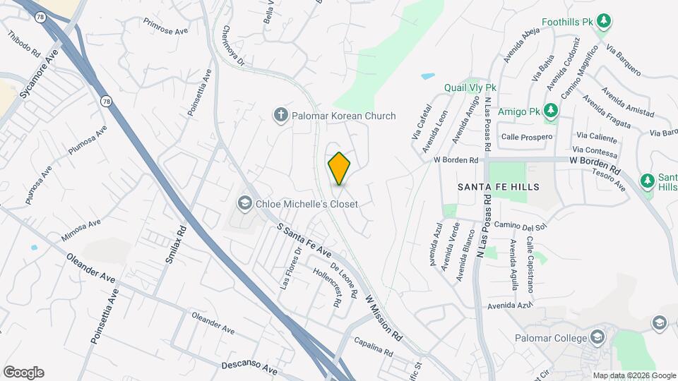 1672 N Las Flores Dr Map and Location Details