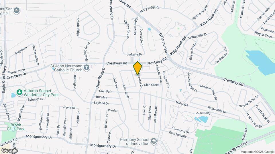 8807 Glen Shadow Dr Map and Location Details