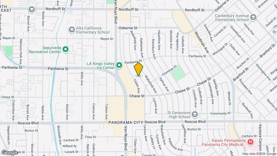 8647 Tyrone Ave Map and Location Details