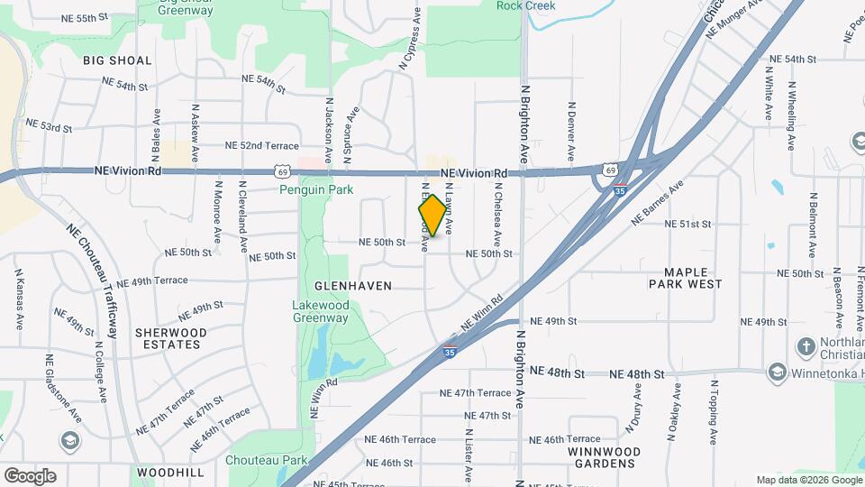 5005 N Elmwood Ave Map and Location Details