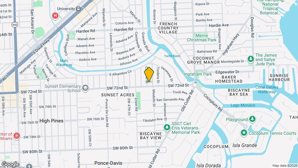 711 Sunset Rd Map and Location Details