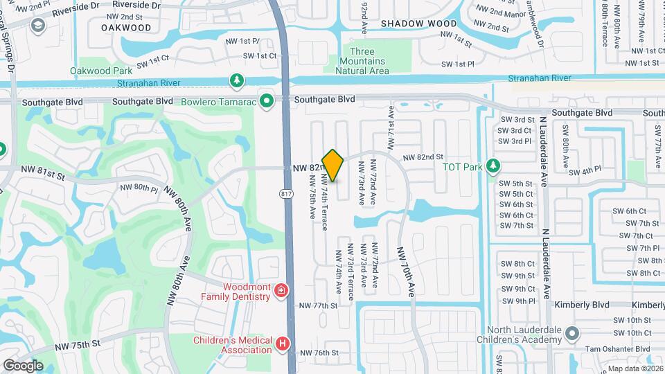 8107 NW 74th Ave Map and Location Details