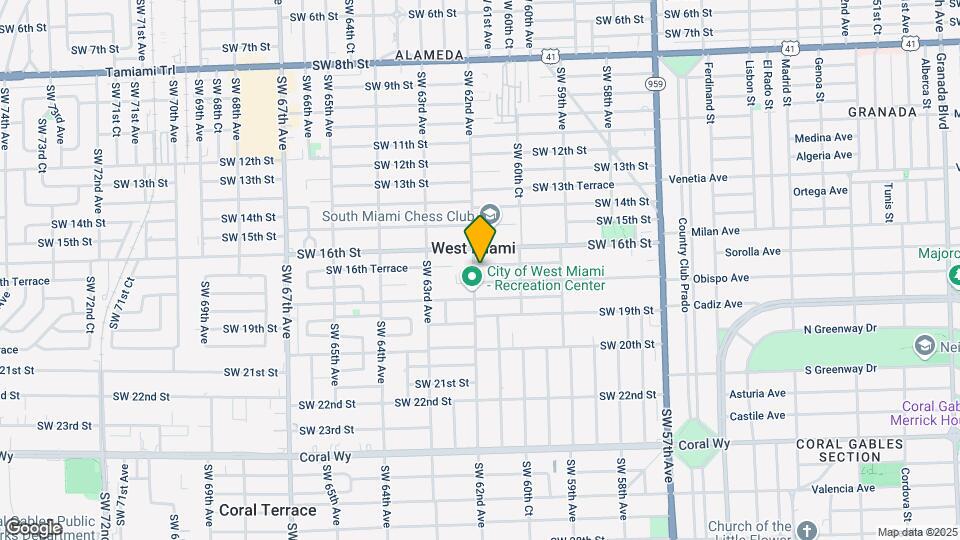 6180 SW 16th Terrace Map and Location Details