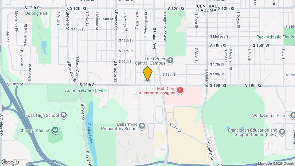 1827 S Washington St Map and Location Details