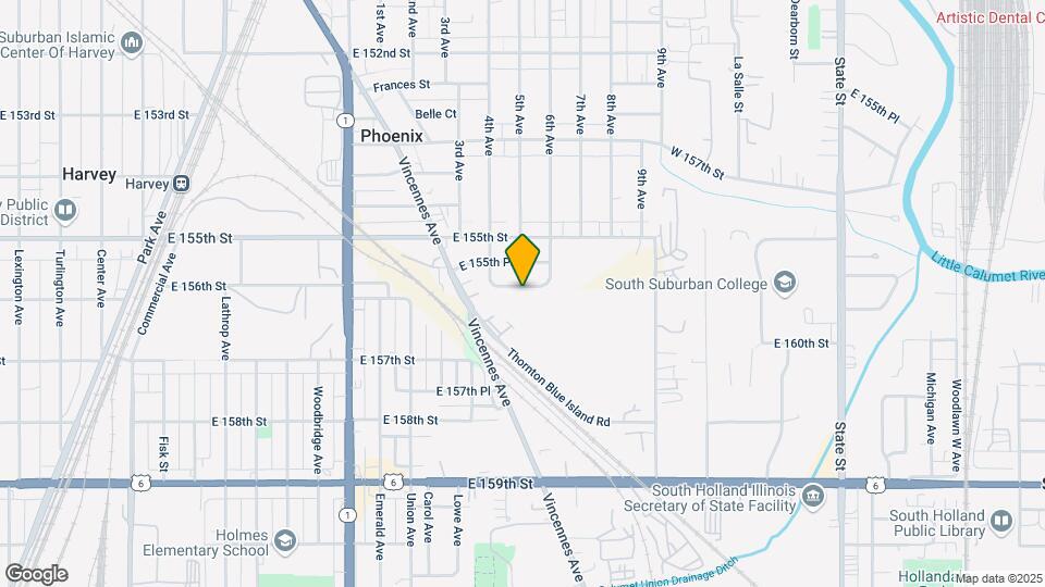 727 E 155th Ct Map and Location Details