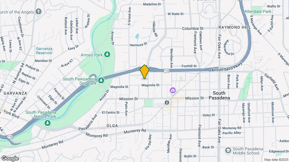 647 Orange Grove Ave Map and Location Details