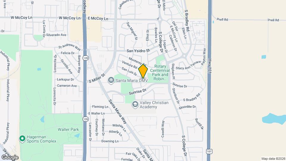 2742 La Purisima Ave Map and Location Details