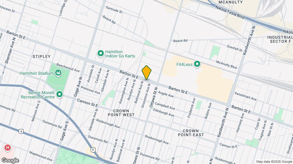 1052 Barton St E Map and Location Details