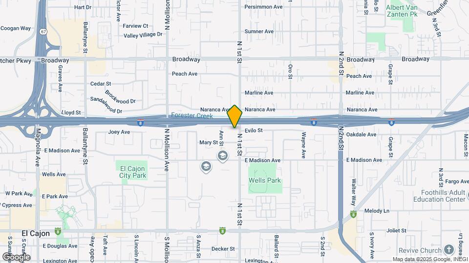 580 N 1st St Map and Location Details