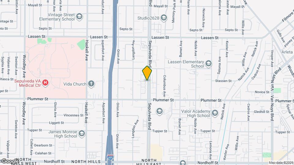 9605 Sepulveda Blvd Map and Location Details