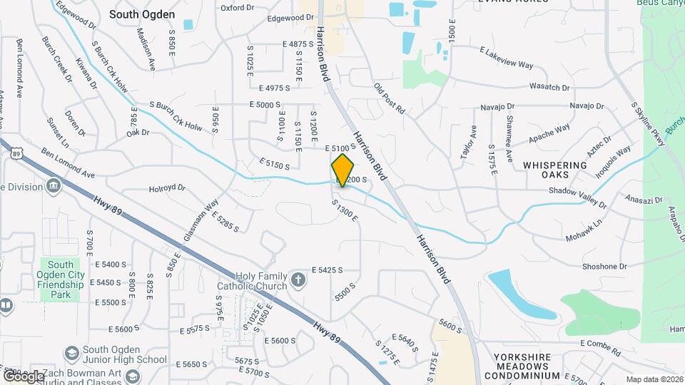 1306 E 5250 S Map and Location Details