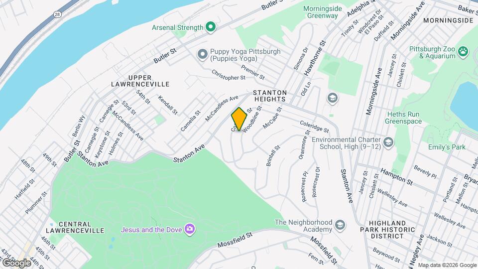 1137 Woodbine St Mapa y Detalles de la Ubicación