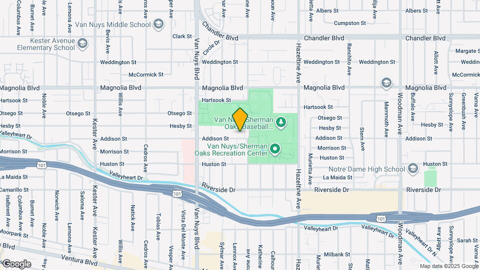 14319 Addison St Map and Location Details