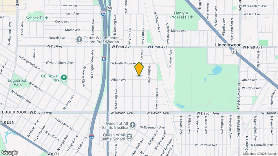 6600 N Kenton Ave Map and Location Details