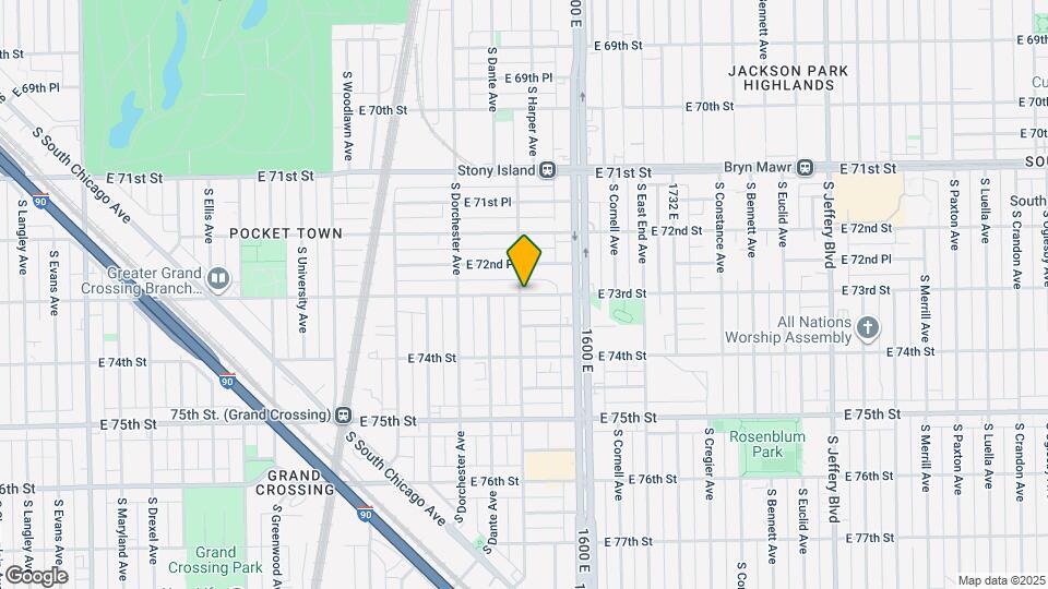 1500 E 73rd St Map and Location Details