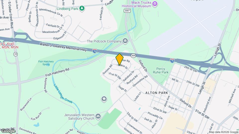 1424 Grace St Map and Location Details