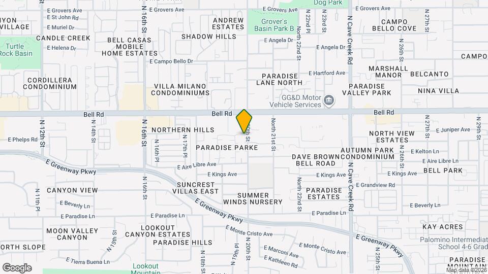 16804 N 20th St Map and Location Details