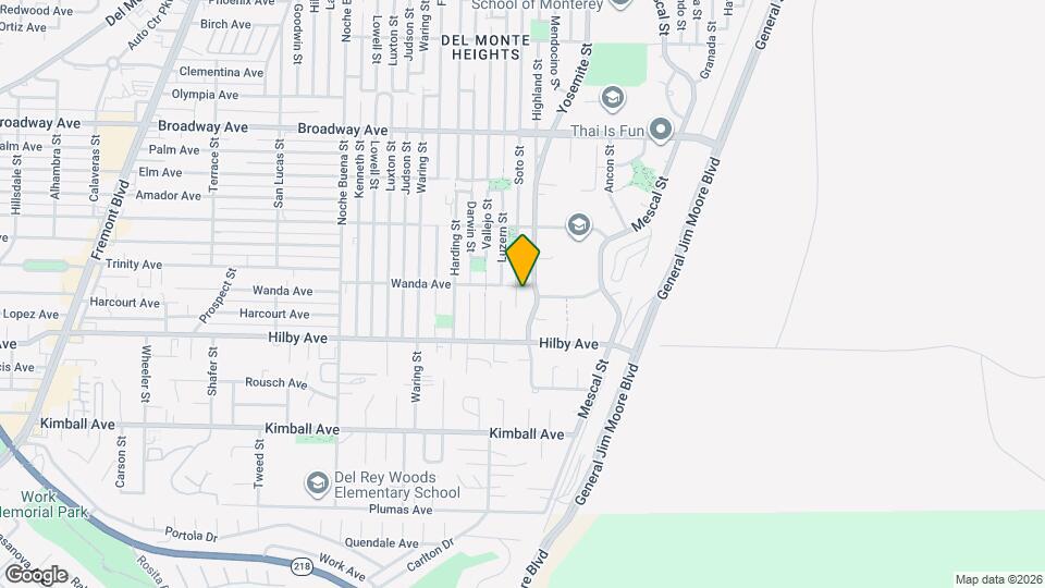 1580 Wanda Ave Map and Location Details