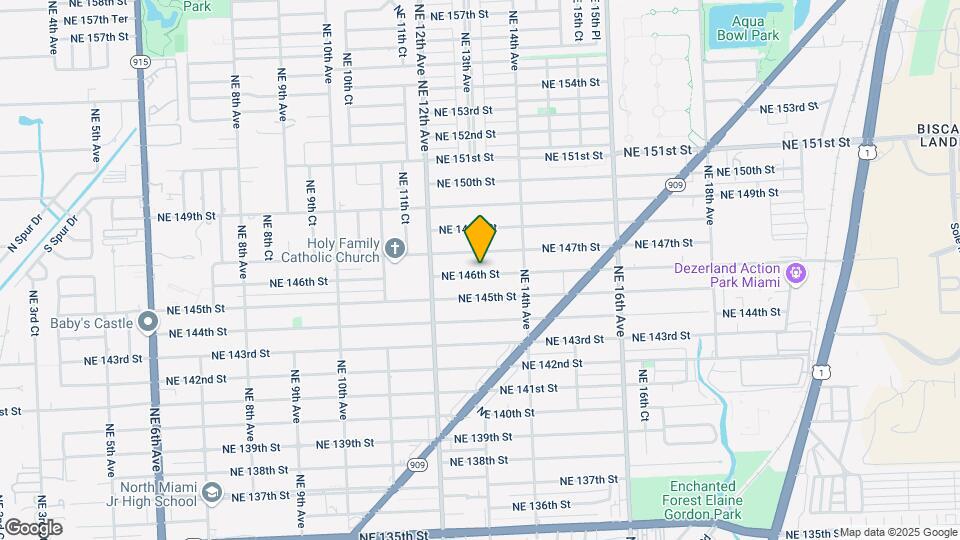 1305 NE 146th St, Unit 1305 Map and Location Details