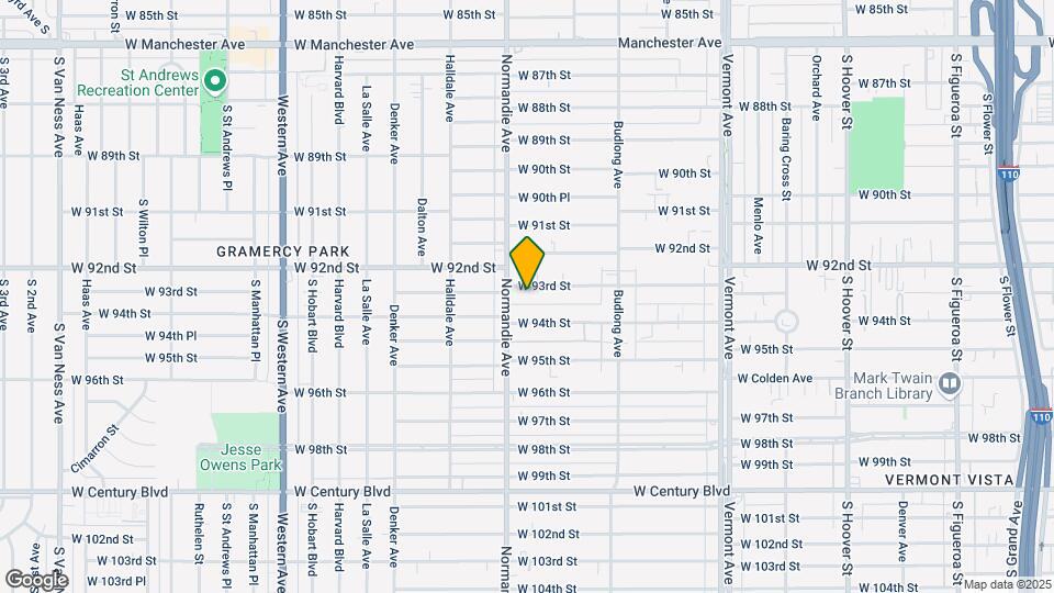 1334 W 93rd St Map and Location Details