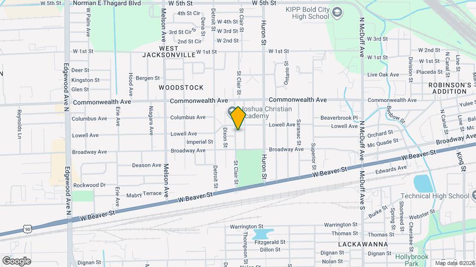 859 St Clair St Map and Location Details